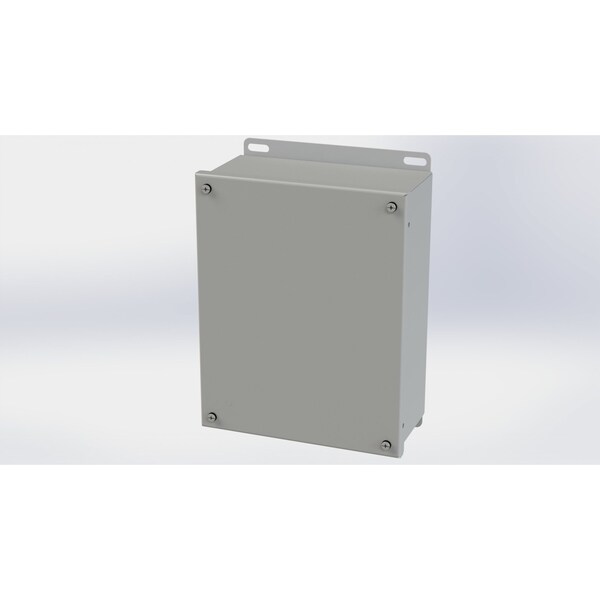 Captive Screws Electrical Enclosures, 10.13 in H, 4 in D, 8 in W, NEMA 3R, 4, 12, 13, Carbon Steel